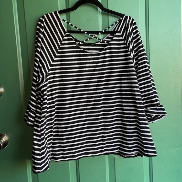 A.N.A XL black and white stripe top - Picture 7 of 9